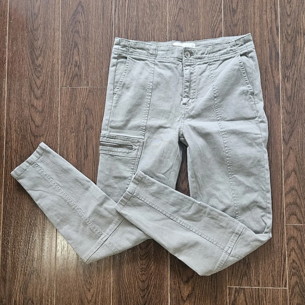 by Anthropologie Jefferson Moto Slim Fit Cargo Pants Size 26 - Picture 2 of 13